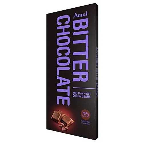 Amul Bitter Chocolate- 75% Rich In Cocoa